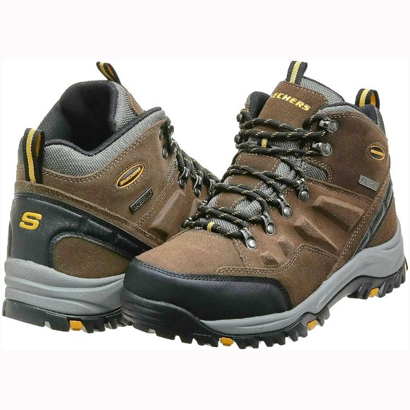 Brand New Skechers Relaxed Fit Relment Pelmo Waterproof Leather Hiking Boots - Picture 7 of 7